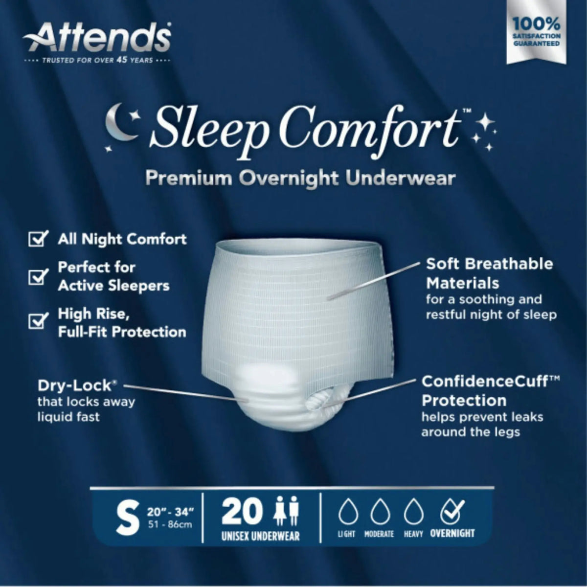 Attends Sleep Comfort Premium Overnight Underwear